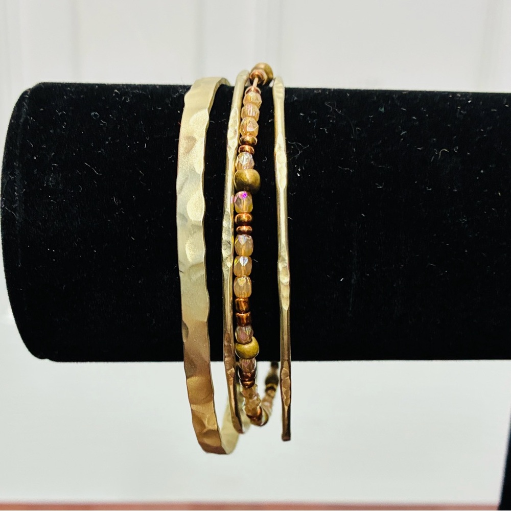 Gold toned cuff bracelet